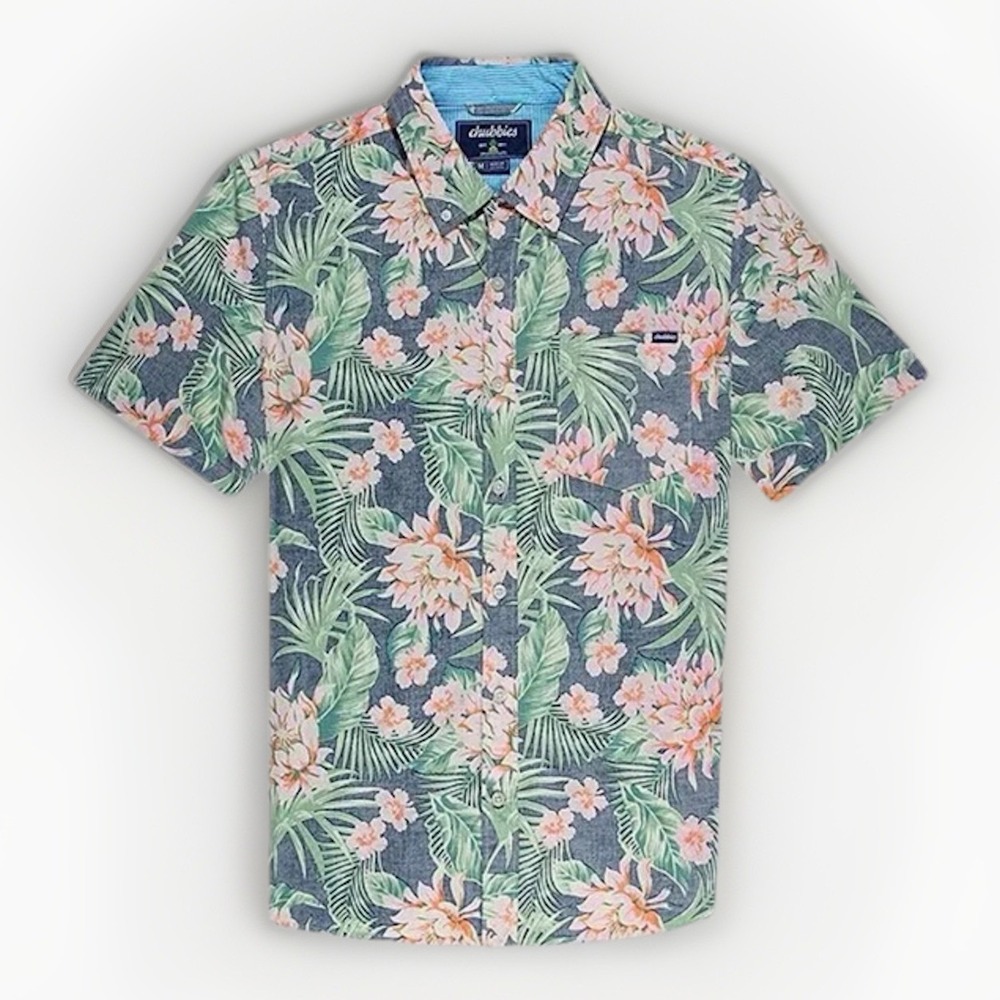 Chubbies Men's Hawaiian Shirt Short Sleeve Size M Button Down Collared Tropical
